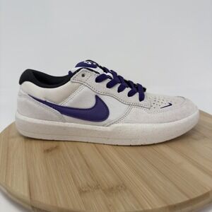 Nike‎ SB Force 58 Shoes Mens Size 6 White Purple Skateboarding Low DV5477-006